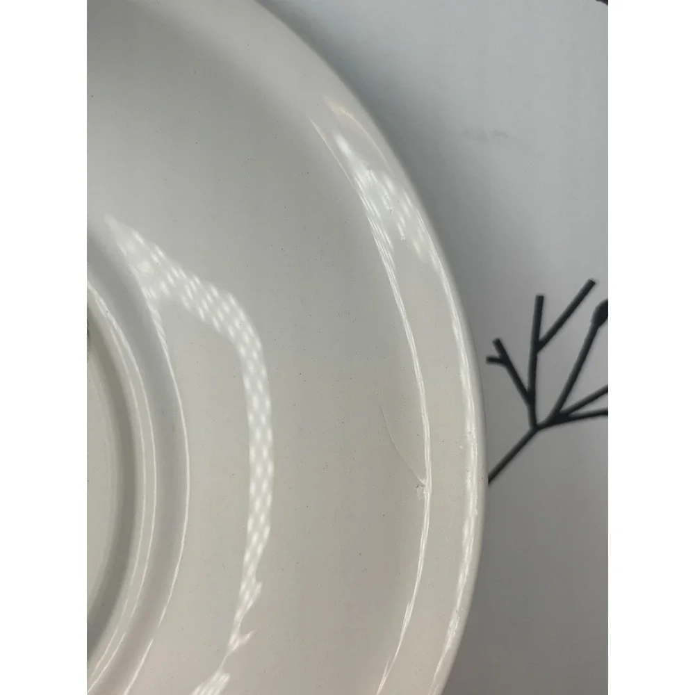 Furio Christmas Tree Salad Plates Set of 4 Made in Italy Ceramic Holiday Dining